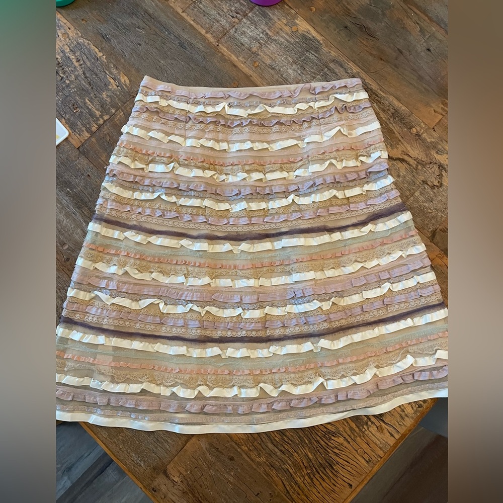 Odille ribbon-ruffle skirt